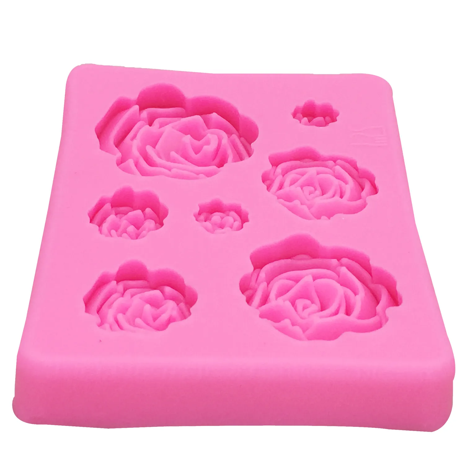 M1023 Stampo in silicone con fiori di rosa Stampo per torta al cioccolato Strumenti per decorare il matrimonio Fondente Sugarcraft