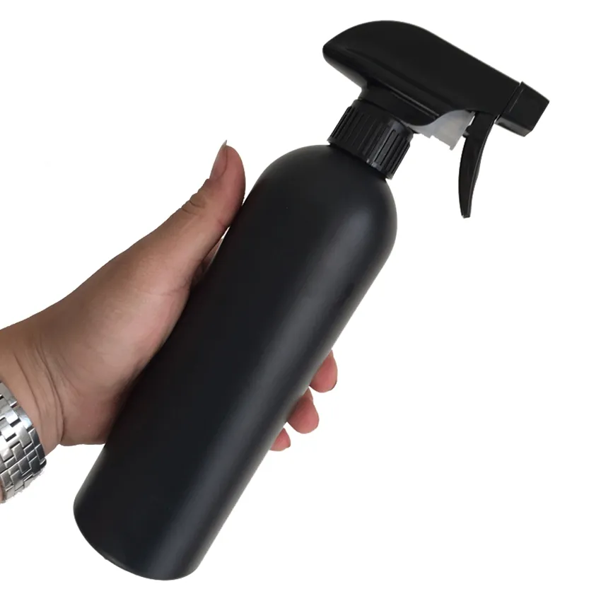 Bouteilles de pulvérisation rechargeables d'alcool désinfectant 500ML Bouteilles d'emballage en plastique de couleur noire de grande capacité pour bouteille de voyage MMA3476