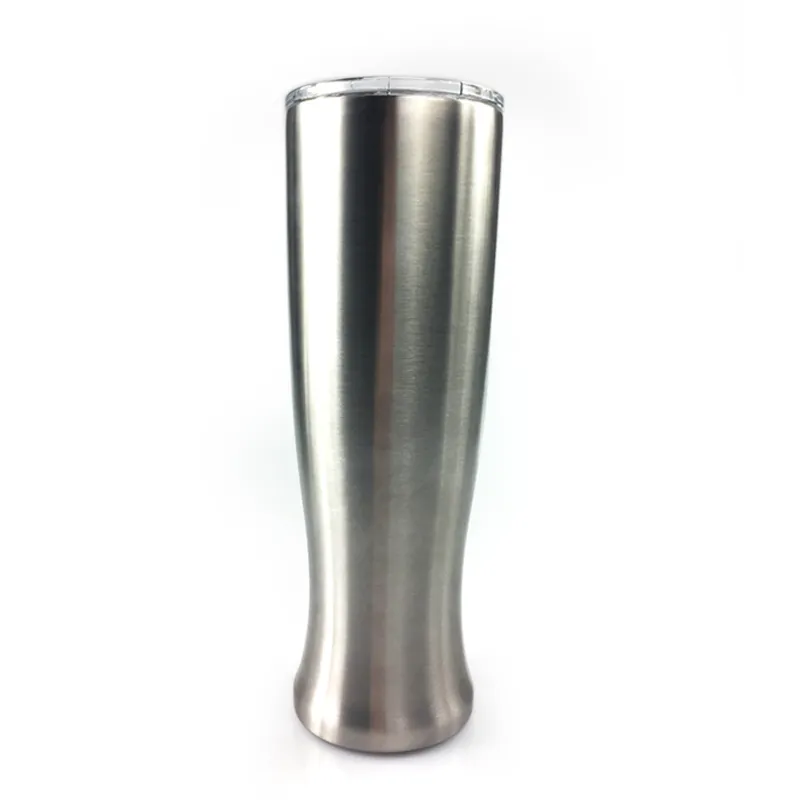 Stainless steel beer tumbler Pilsner 30oz vase tumbler double wall insulated curve water cups wine tumbler with lids
