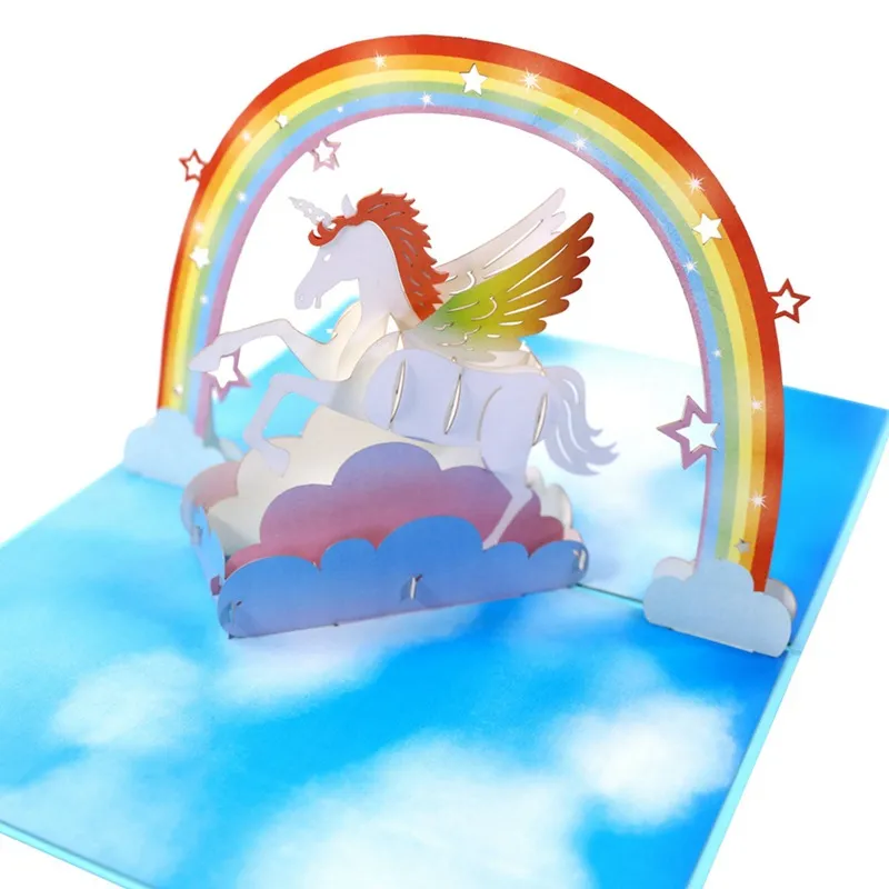 Invitation Anniversaire Licorne Carte D'anniversaire Avec Licorne Et Arc En Ciel Vecteur 638351