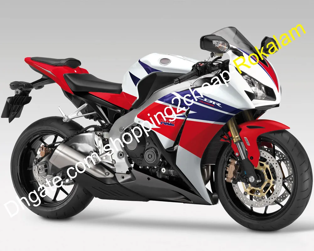 För Honda CBR1000RR Fireblade Full motorcykel Fairing Blue White Red Black 2012 2013 2014 2015 2016 (formsprutning)