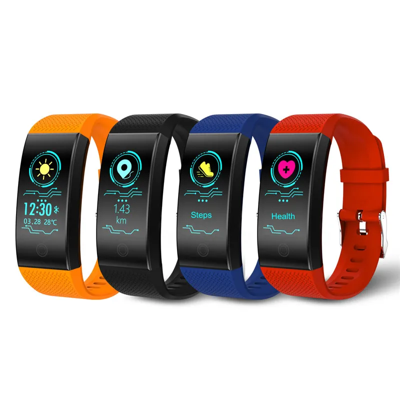 QW18 Smart Bracelet Blood Oxygen Blood Pressure Heart Rate Monitor IP67 Waterproof Fitness Tracker Smart Wristwatch For iPhone Andorid Watch