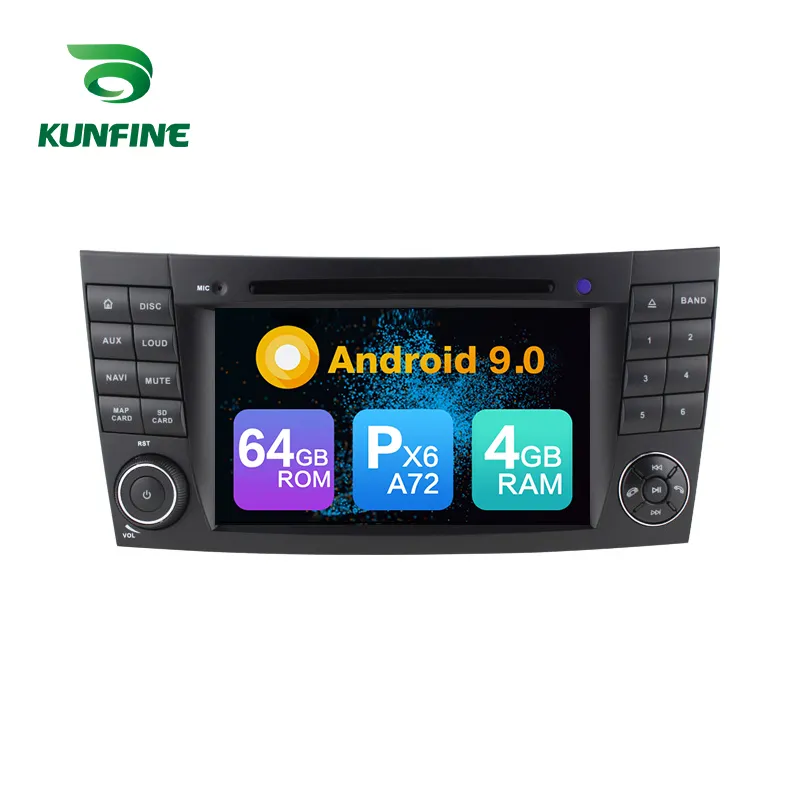 Android 9.0コアPX6 A72 RAM 4G ROM 64G CAR DVD GPSマルチメディアプレーヤー車のステレオ用e-W211 / E200 / E220 / E240 / E270 / E280ラジオヘッドユニット