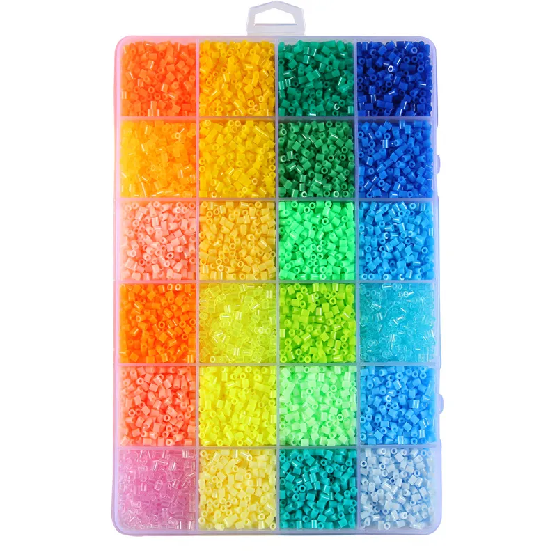 5mm 24 color perler beads kit,hama beads with templates accessories for kids  children DIY handmaking 3D puzzle Educational Toys