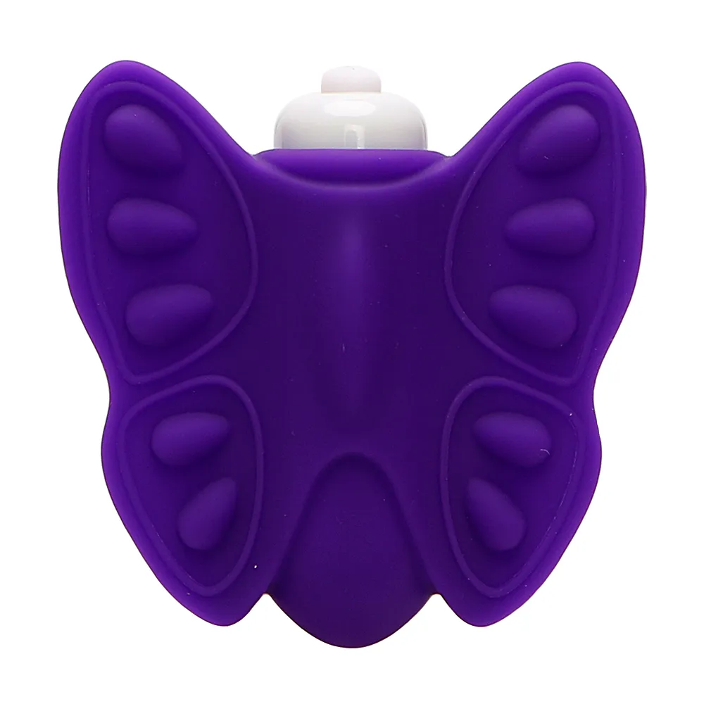 Borboleta vibrador calcinha silicone Wearable vibrador Estimular massageador corpo para o brinquedo rosa Mulheres Sexo / roxo Disponível