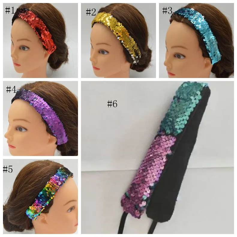 Reversible Sequin Headband - Glitter Hair Accessories  display picture 2