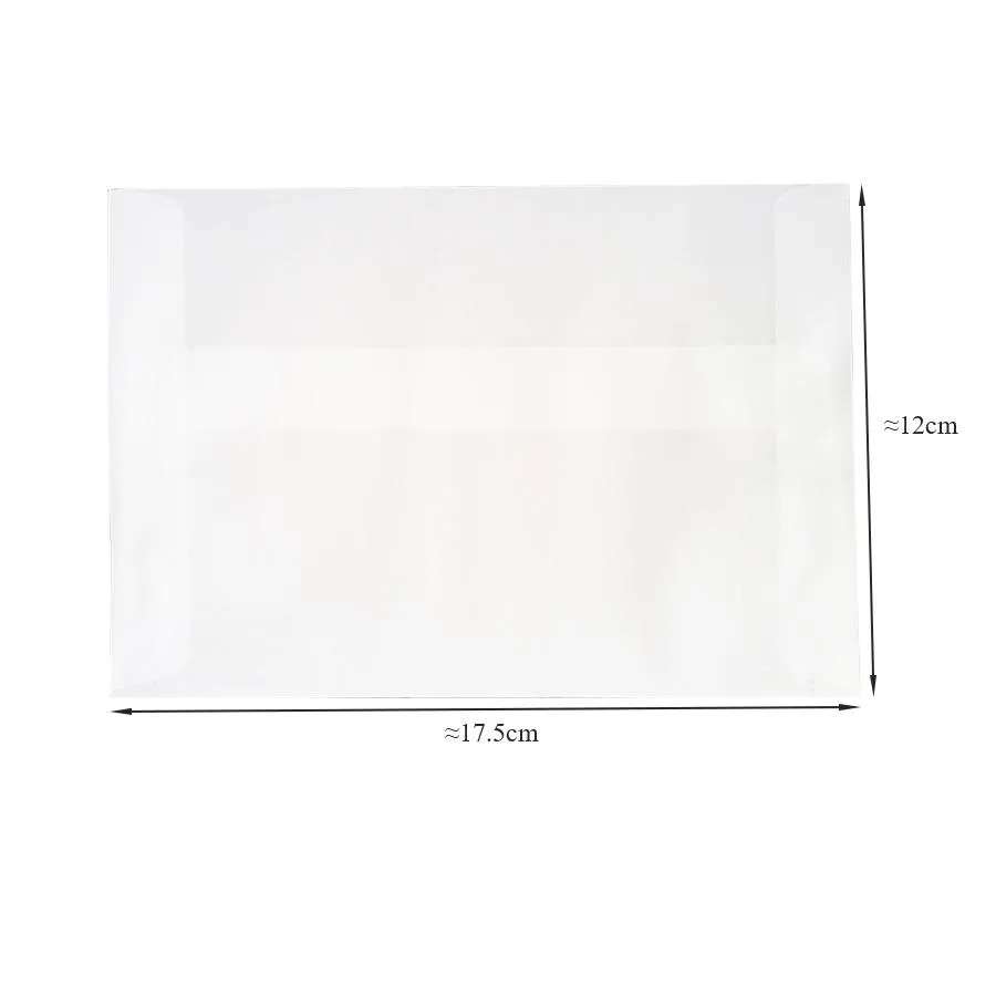 100pcs/Lot Blank Translucent Vellum Envelopes DIY Multifunction