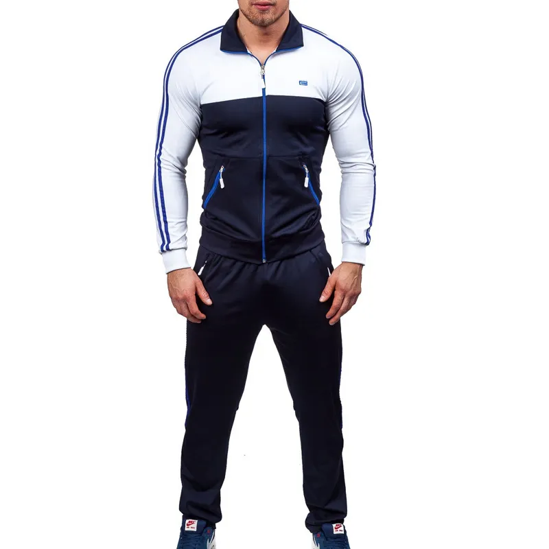 ZOGAA Marka Mężczyźni Track Garnitur Casual Moda Ropa De Hombre 2018 Mężczyźni Sweatsuits Classic Rosyjski Styl 2 Zestaw Plus Rozmiar S-3XL