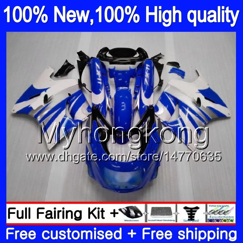 ZZR 1100 voor Kawasaki ZX 11R ZZR-1100 1993 1998 1999 2000 2001 208My.66 ZX11 ZZR1100 ZX-11R 93 01 ZX11R 93 98 99 00 01 Cool Blue Fairing