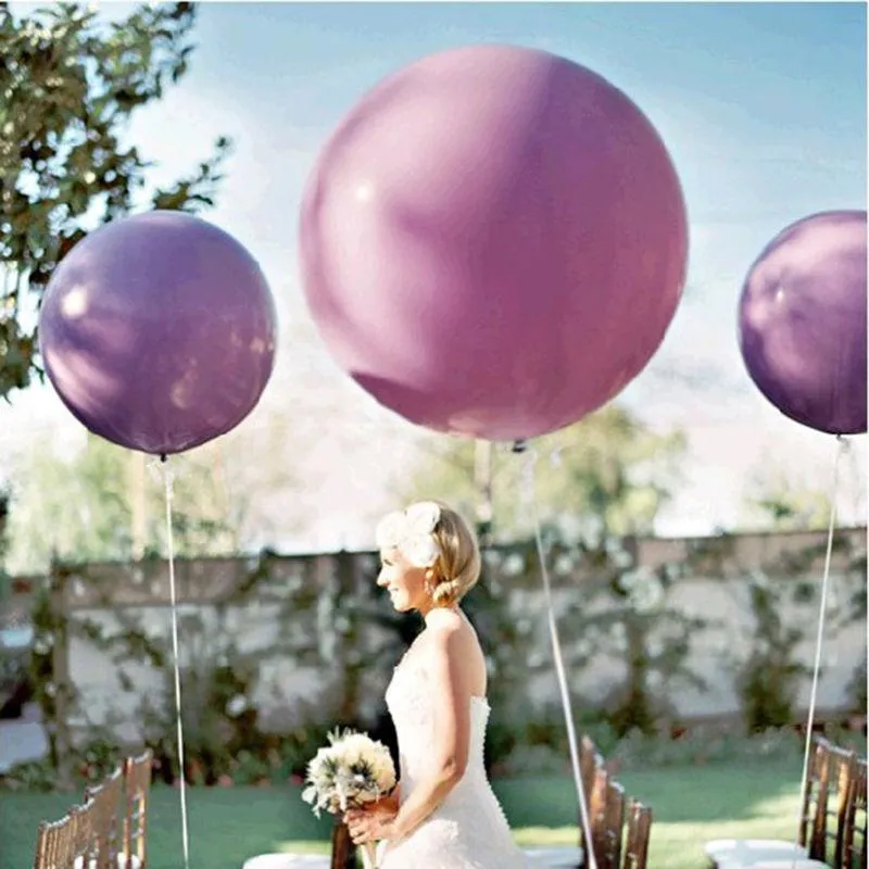 1 قطع 36 بوصة الزفاف الديكور الهيليوم العملاق بالونات عيد حزب ديكور نفخ الهواء الكرة 7 ألوان كبيرة البالونات اللاتكس كبيرة