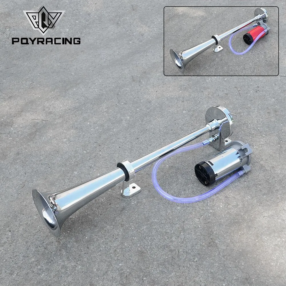 Uniwersalny 17-calowy 150 DB Głośny samochód Air Horn 12V 180 Hertz Single Trumpet Sprężarka Bocina do samochodów ciężarowych Samochody PQY-LB10