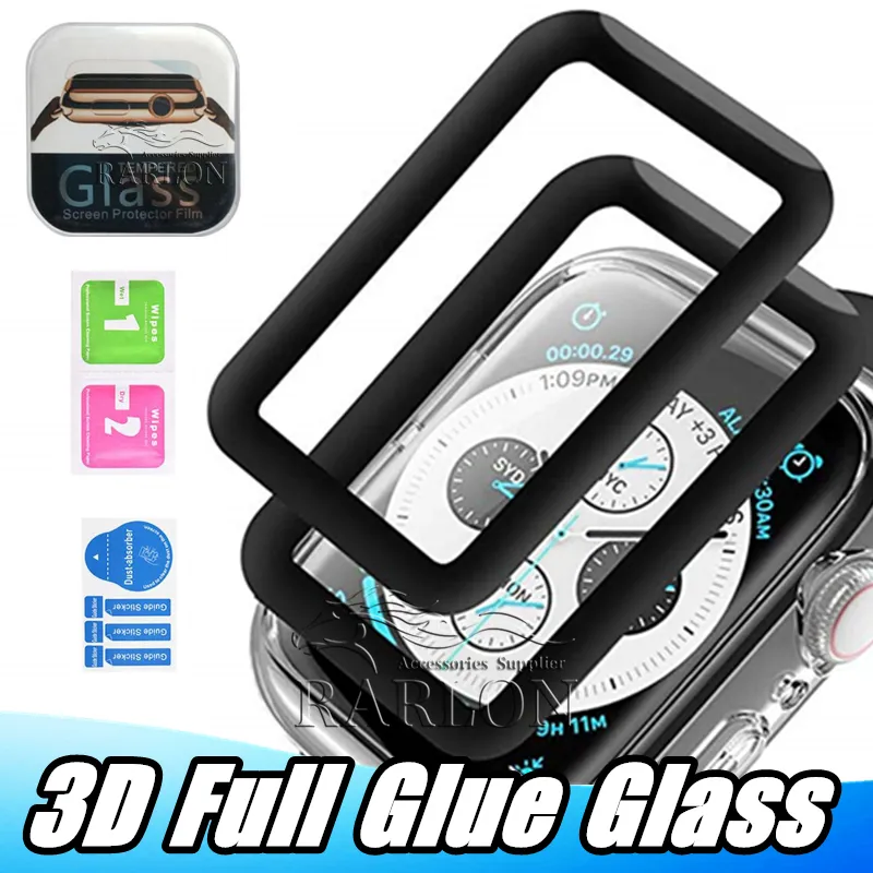 لـ IWatch 6 3D Full Glue Screen Protector Film 41mm 45mm 44mm 40mm 42mm 38mm anti-scratch coverage closp with tradiaging tradiaging