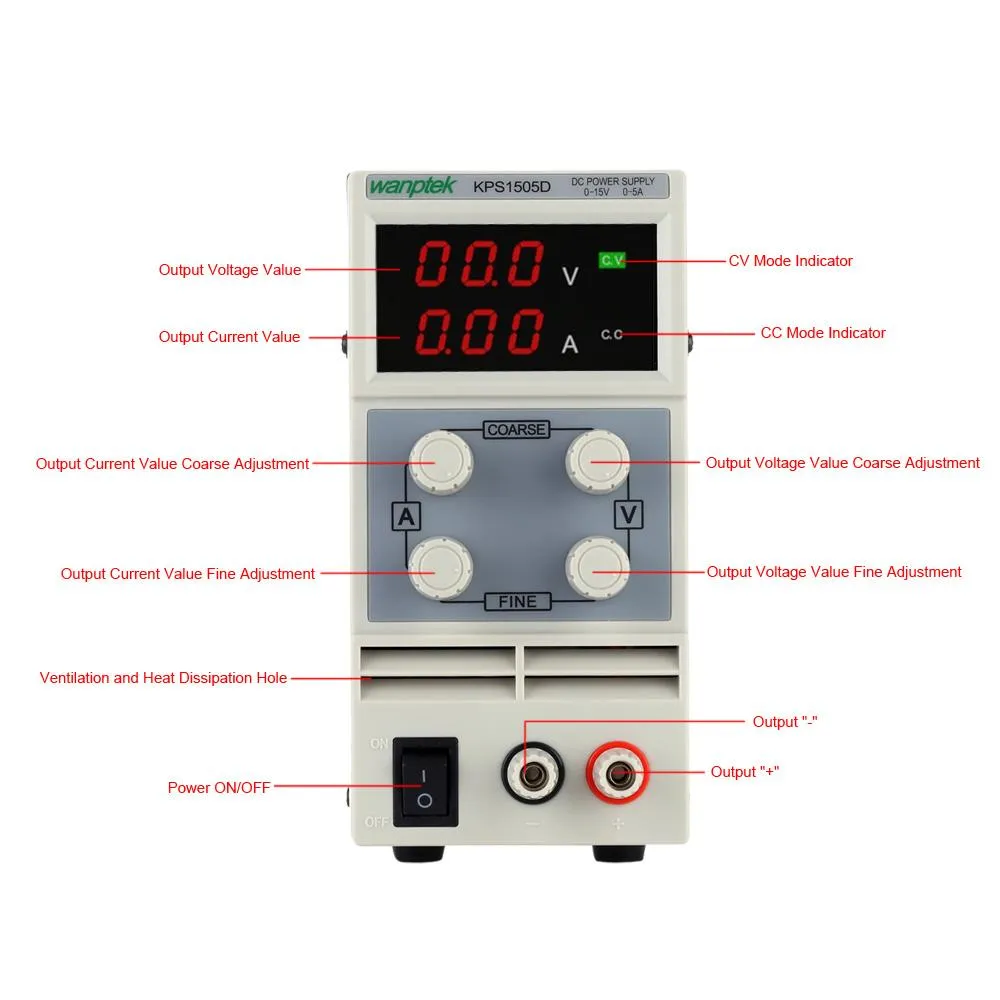 Mini DC Power Supply 0 15V 0 5A Adjustable Variable Precision 3 Digit ...