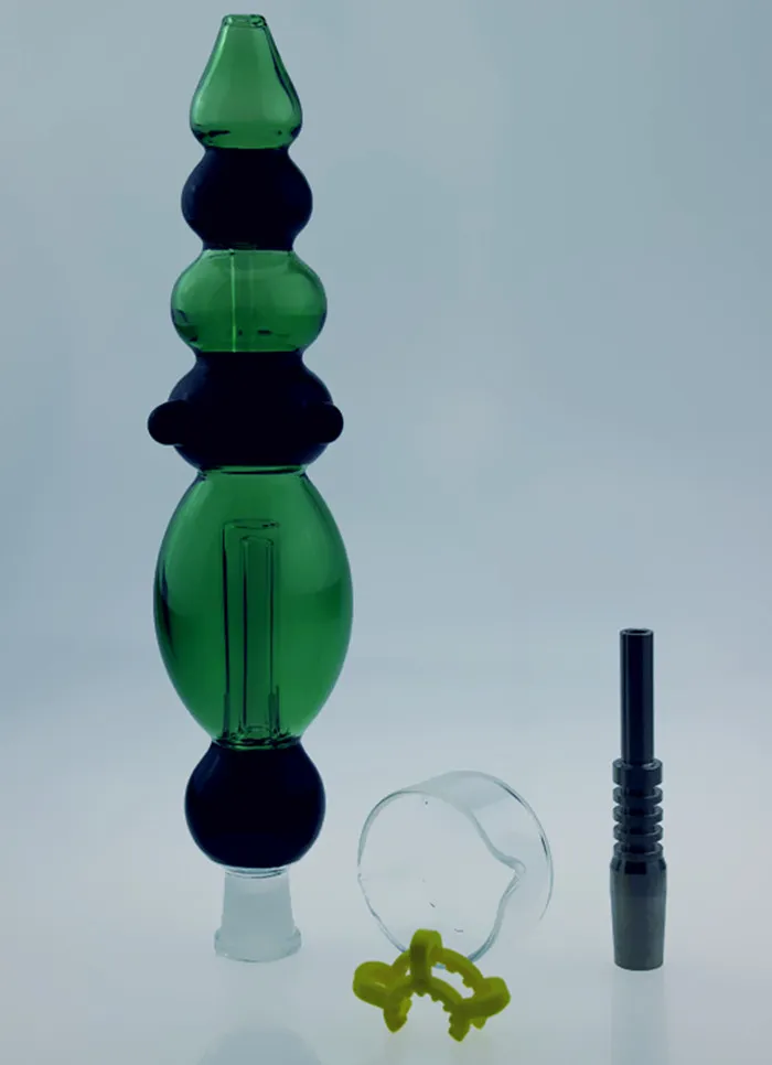QBsomk 과즙 수집기 키트 티타늄 네일 새로운 디자인 14mm Nector 수집기 오일 조작 유리 물 유리 봉 무료 배송