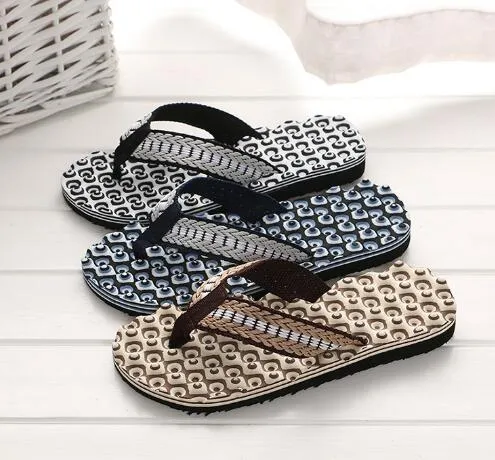 Pantoufles de massage confortables pour hommes, sandales à tongs, pantoufles pour la maison, pantoufles décontractées pour hommes Scuffs Flip Flops streetwear à la mode S