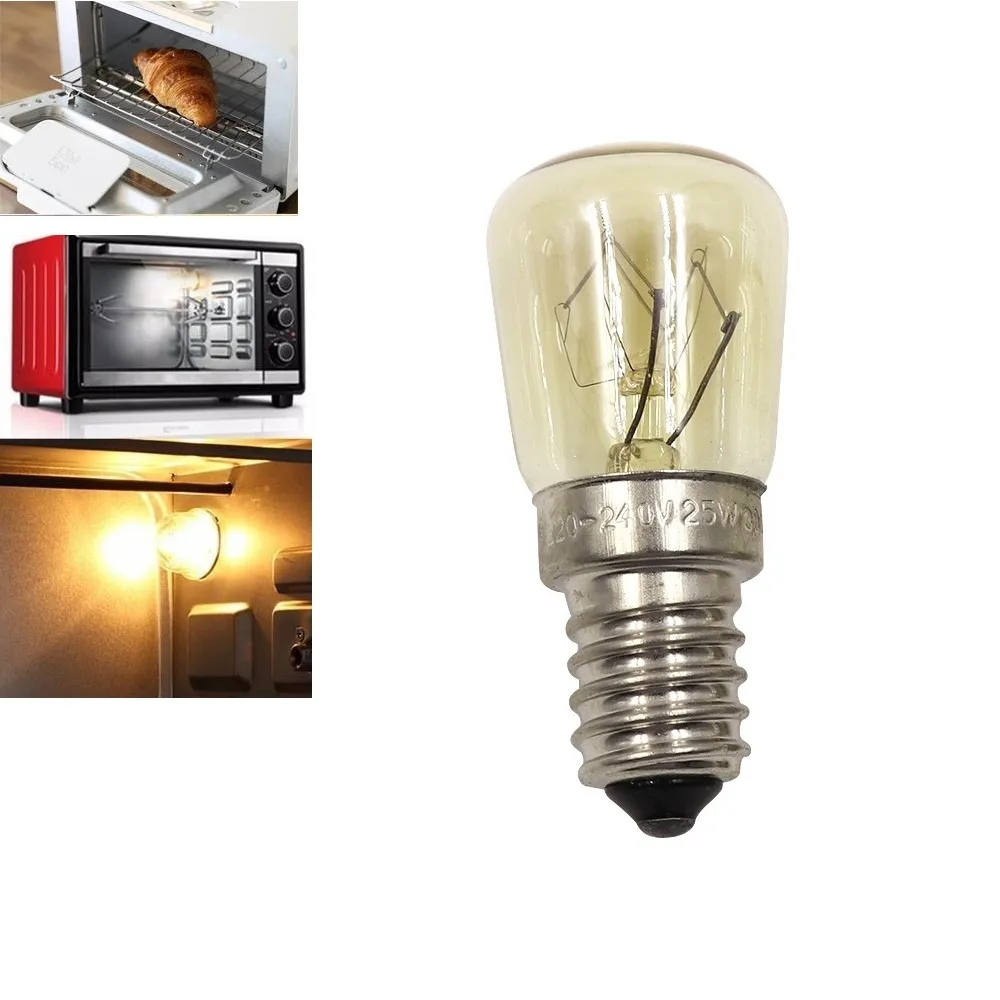 High Temp E14 Toaster Oven Light Bulb 25W Yellow Tungsten Filament 300 Degree Heat Resistant From Brainlighting 5.53 DHgate.Com