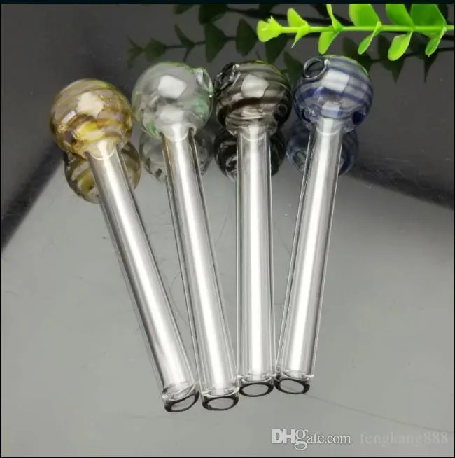 Färgad Wire Bubble Glass Direkt Burning Pott Partihandel Bongs Oljebrännare Rör Vattenrör Riggar Rökning