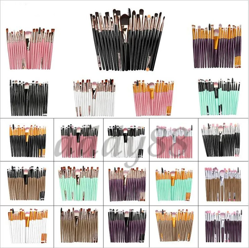 Hot 20 PCS Pinceles de maquillaje pincel Herramientas de maquillaje 22 estilos envío gratis DHL