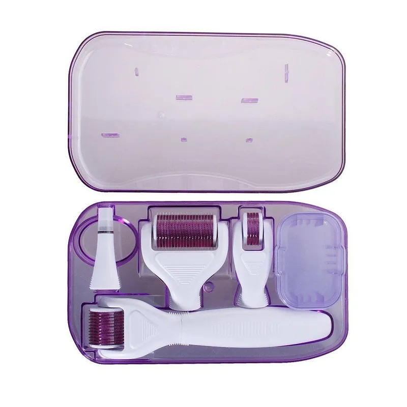 10 Zestaw 5 w 1 DERMA ROLLER COSMETYCZNY INSTRUKCJA MICRONEEDLE ROLLER DO MICRO IGHTLE ROLLER-WALK CASE CASE