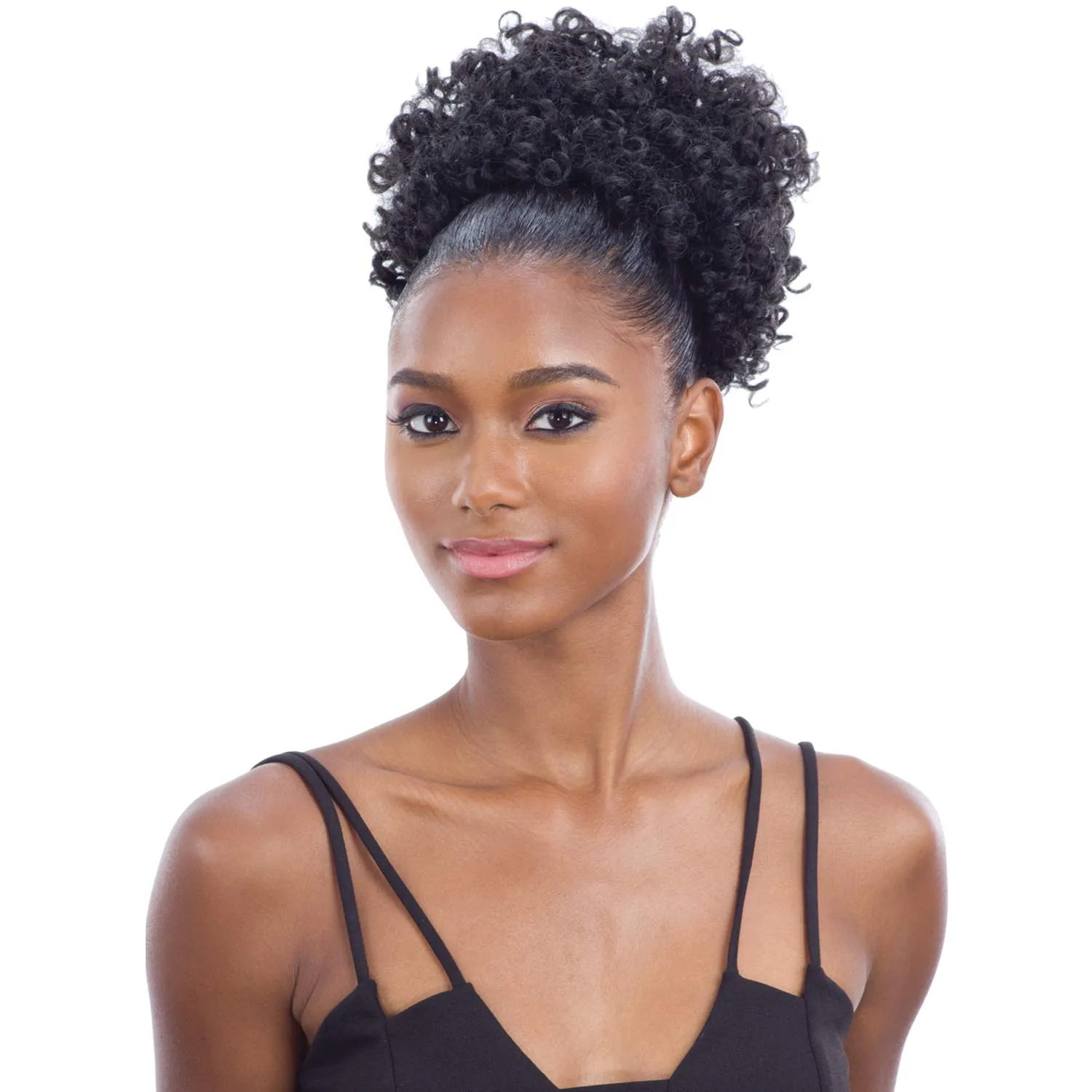 Çeşit Ponytails Kıvırcık Puff İpli at kuyruğu Kısa Afro Kinky Kıvırcık at kuyruğu Elastik Updo İnsan Saç chignon Bun 120g 8 inç 2Clips