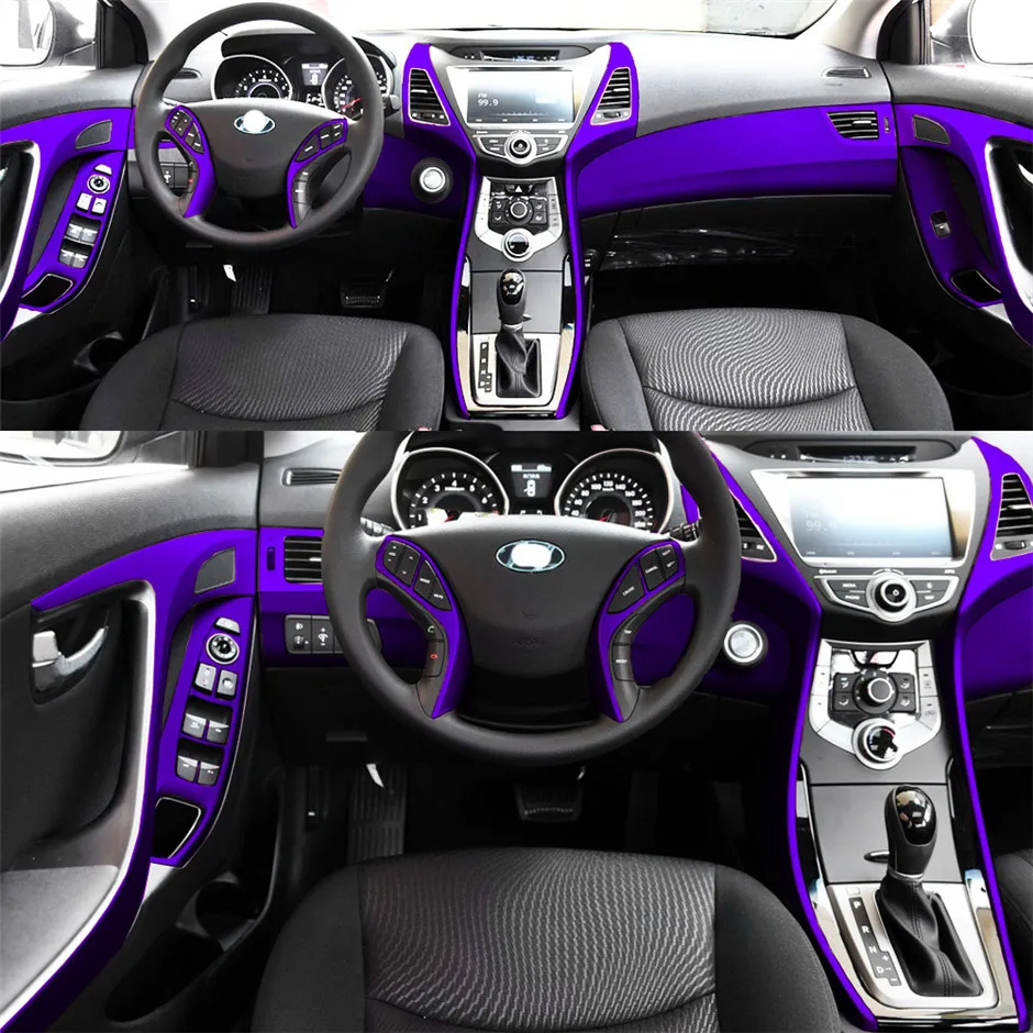 Pour Hyundai Elantra MD 2012-2016 auto-adhésif Autocollants voiture 3D 5D fibre de carbone vinyle stickers voiture et décalcomanies Car Styling Accessoires