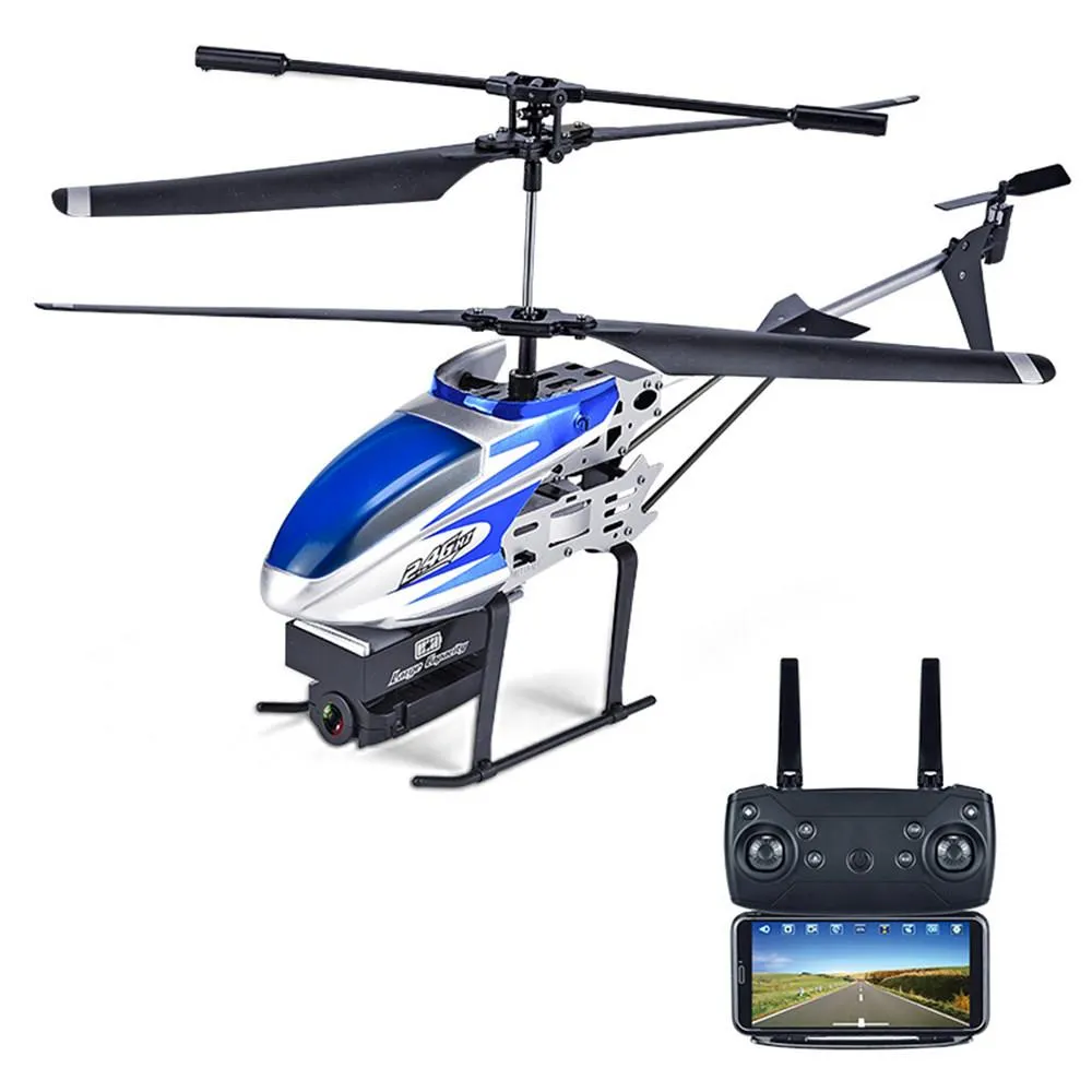 KY808W 1080P WIFI 2.4G 4CH 6-AXIS FPV RC Helicopter Altitude Hold Mode RTF - Blue