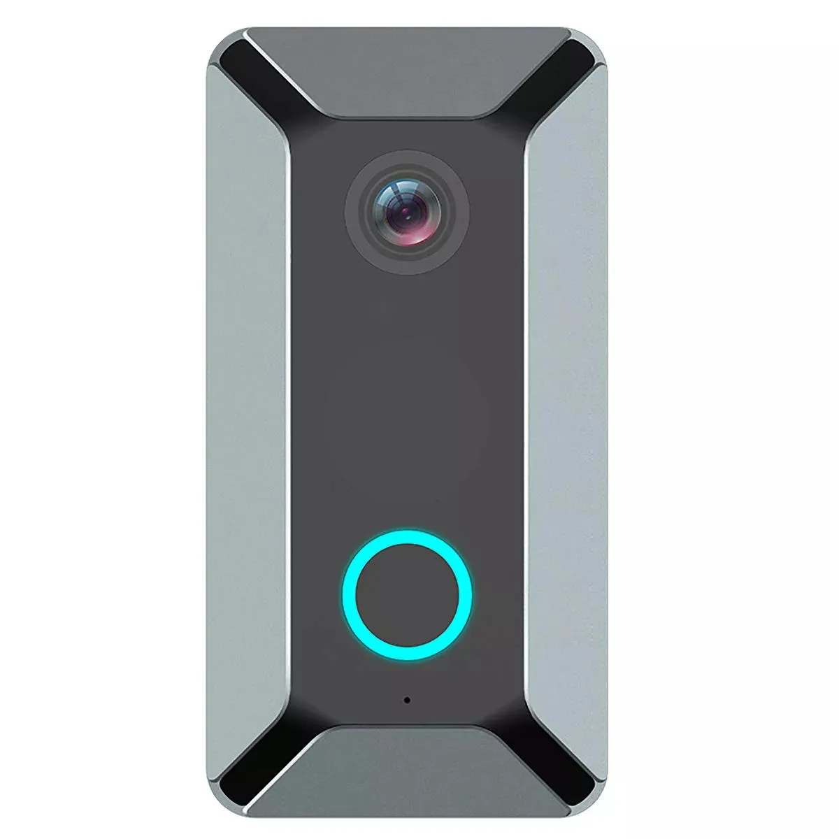 HD 720P WiFi Video Doorbell Camera Radio Bell Infrared Night Vision Dörrklock Realtid Intercom - Grå