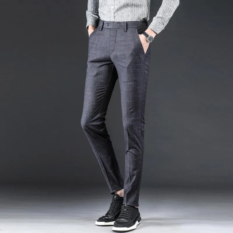Skinny plaid dress pants online