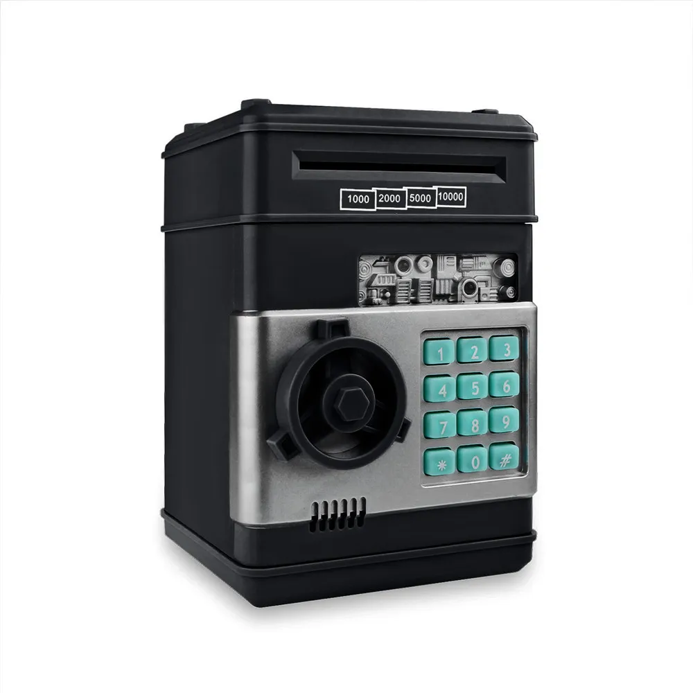 ☆ DHgate 추천 핫 아이템: 전자저금통 ATM 비밀번호가 있는 자동입금저금통, 어린이 저축에 적합 핑크