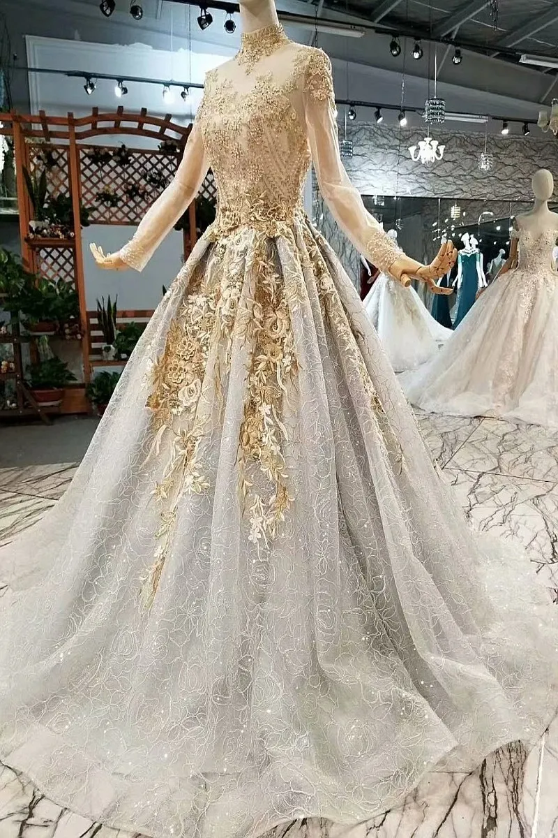 Zuhair Murad 2020 Gold Sequin Evening Gown With Lace... From Newdeve,  $256.29 | DHgate.Com