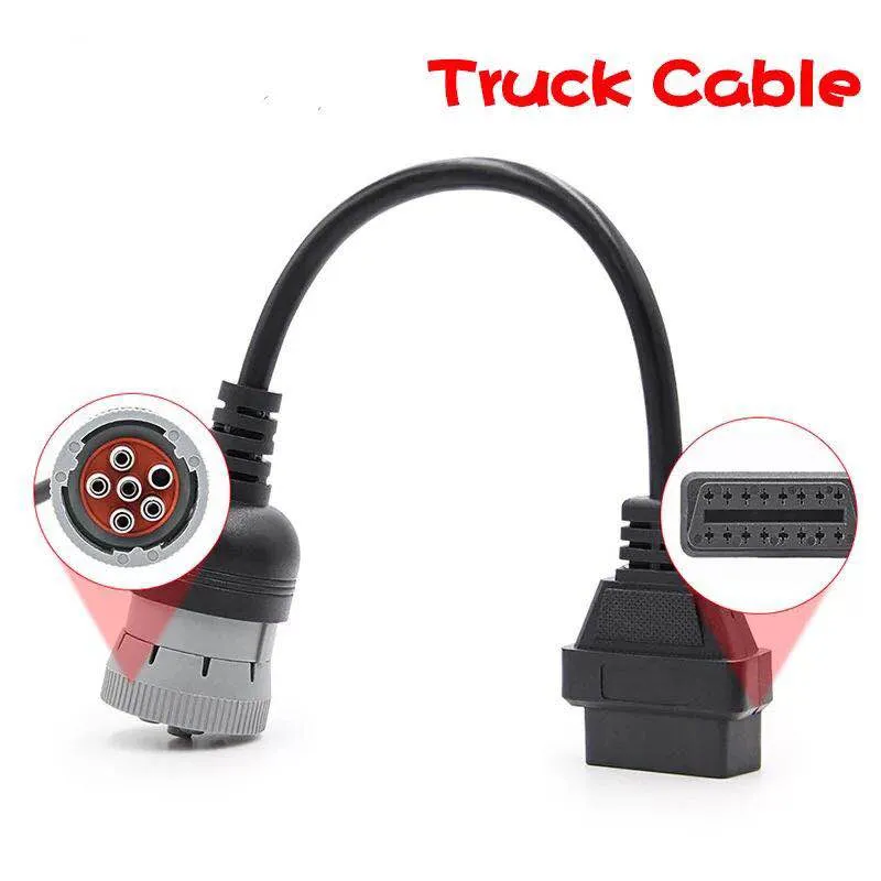 Truck Cable OBD1 to OBD2 for J1708 6Pin female to OBD2 16Pin