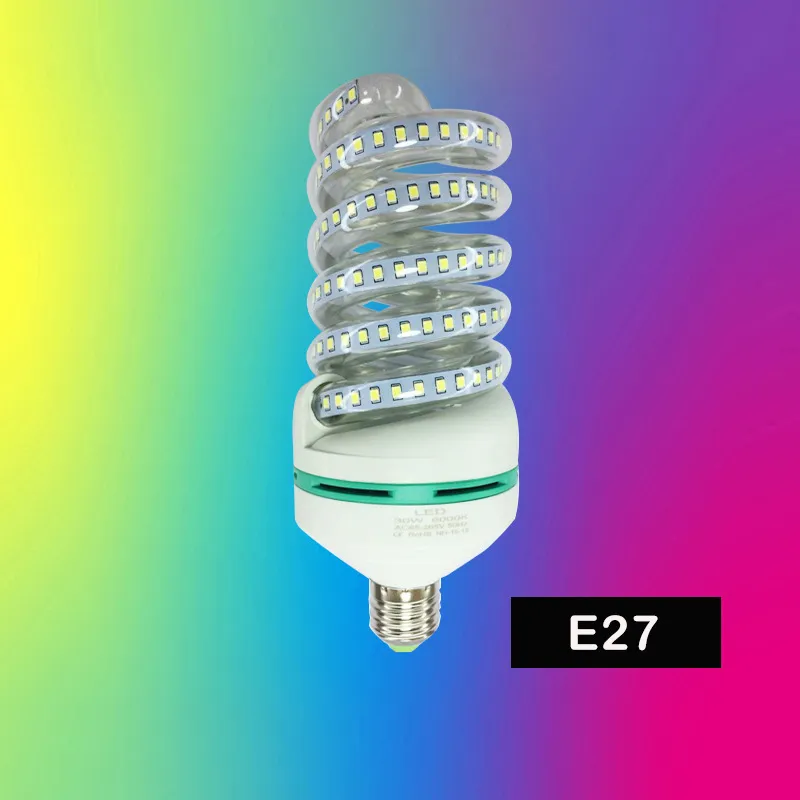 Spiralförmige LED-Maisbirne mit hohem Lumen, E27, 5 W, 7 W, 9 W, 12 W, 18 W, 24 W, 32 W, LED-Leuchtmittel, Lampada, LED-Spotlicht, Heimdekoration