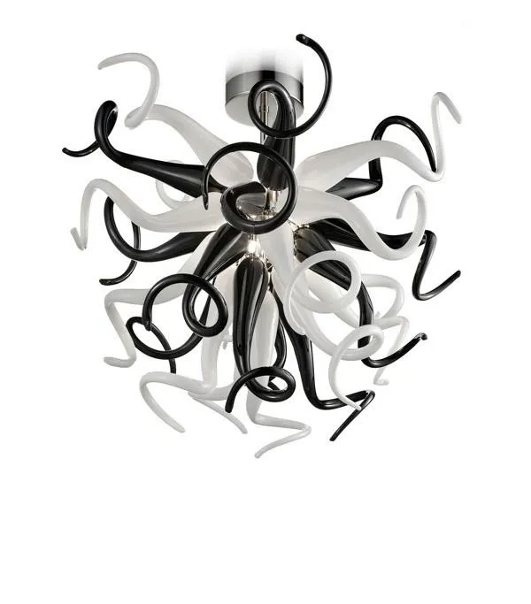 100% mondgeblazen hanglampen ce ul borosilicaat murano -stijl glas dale chihuly kunst klassieke kroonluchter led kristal licht frame