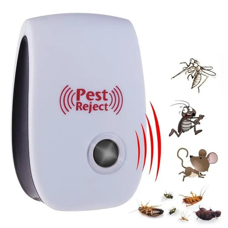 Ultraljud pest avvisa repeller kontroll elektronisk repellent mus råtta anti gnagare bug cockroach myggin insekt mördare