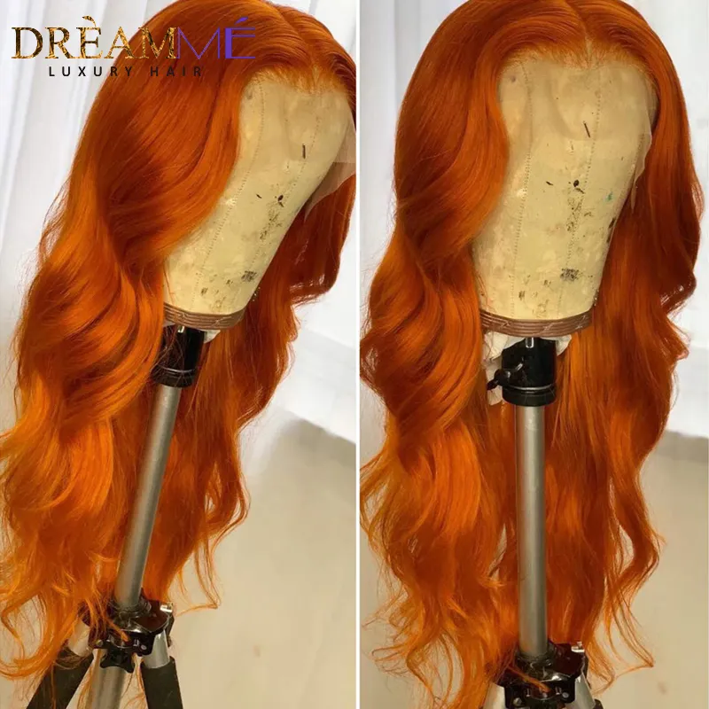 Orange Glueless Heat Resistant Synthetic Lace Front... From  display picture 2