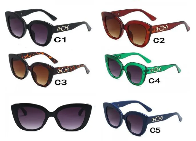 Summer Brand New Woman Cat Solglasögon Beach Cykling Solglasögon Män Sol Glasögon Cykelglas 5Colors Women Fashion Glasses Gratis frakt