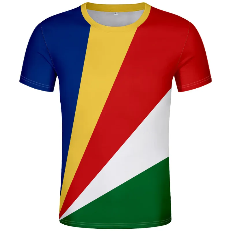 Seychelles TシャツDIY無料カスタムメイドネーム番号SYC TシャツNation Flag SCイングリッシュカントリーカレッジプリント写真テキスト服