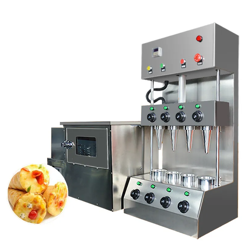 Hot Selling Pizza Cone Maker Apparatuur / Pizza Cone Making Machine / Pizza Cone Molding Production Machine Line