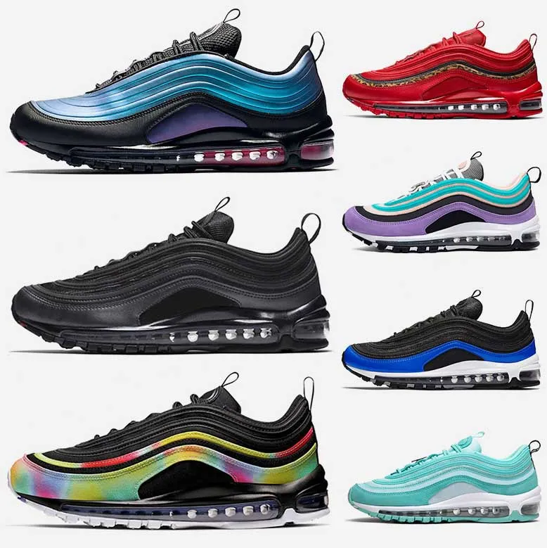 Black Bullet Classic OG 97s UNDEFEATED-White New Tie Dye Mens Running Shoes red leopard Indigo Storm South Beach Nebula Womens Sneakers