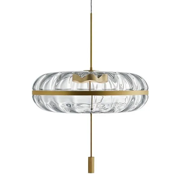 Pós-moderna cobre Luxo LED Luzes pendentes Nordic vidro jantar sala Hanging Lamp Quarto Restaurante única cabeça Luminárias MYY