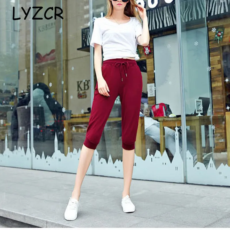 Summer Casual Cotton Conference 2022 Capri For Women Loose Fit Harem Pants  With Knee Length Design LY191210 From Dang02, $13.13