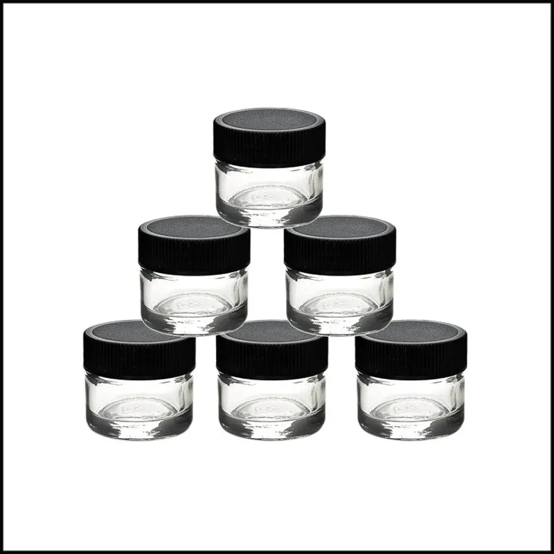 Food Grade Non Stick 5ml Glass Jar Tempered Glass Container Wax Dab Jar