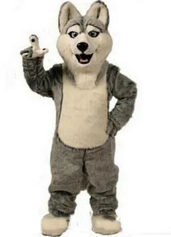 2019 Factory hot new Husky Dog Mascot Costume Adult Cartoon Character Mascota Mascotte Outfit Suit Fancy Dress Party Carnival Costume