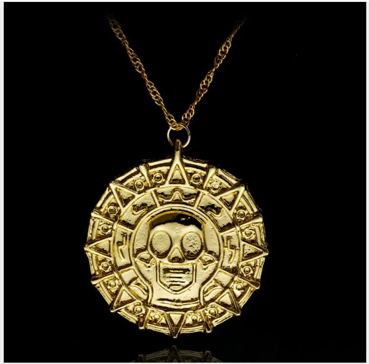Pirates of the Caribbean: Skull Coin Medallion Necklace - Ruby Cube Gift  Shop