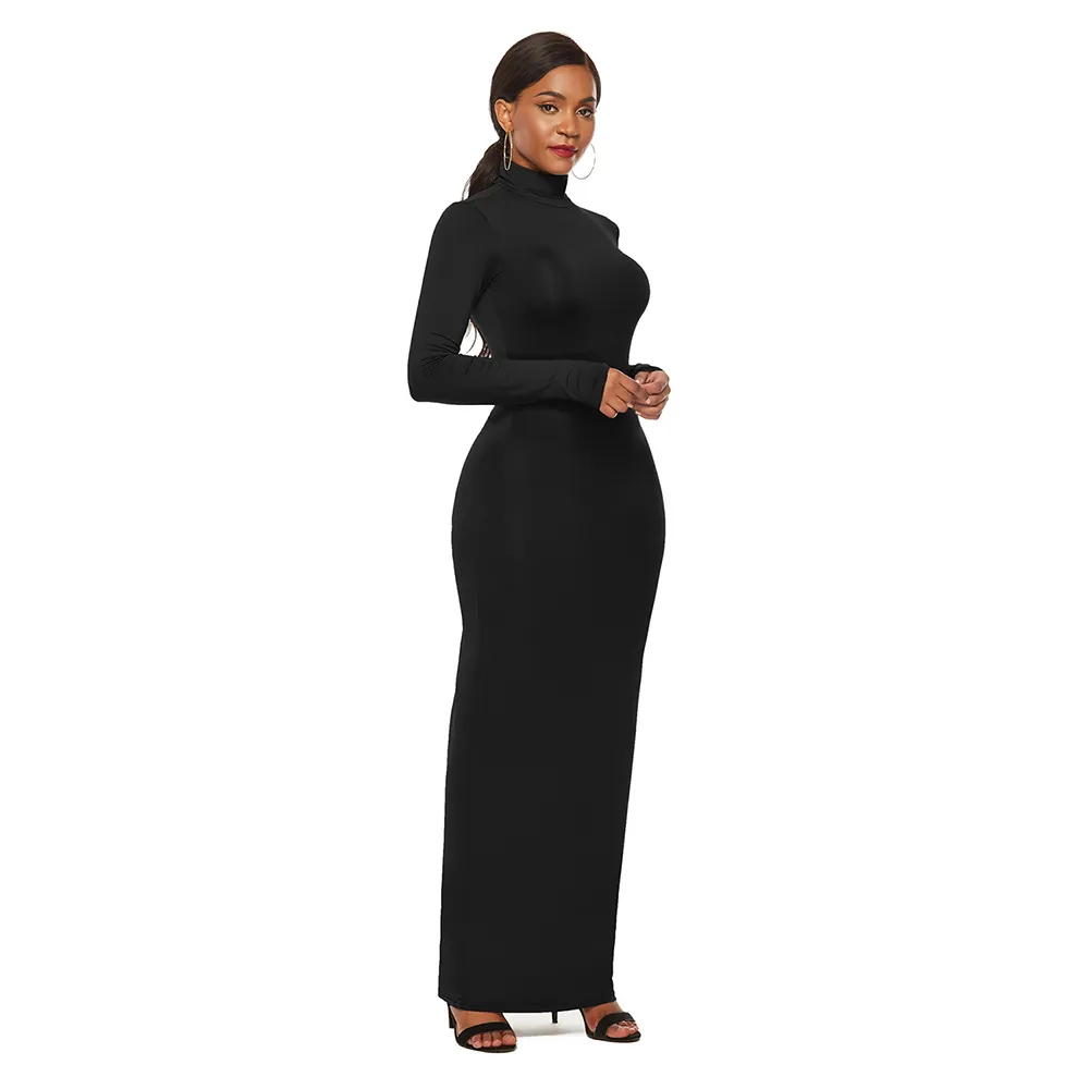 black lace dress maxi Rose Black Bodycon Maxi Dress for Women, Classic Black, Polyester and Lace, Off-Shoulder Neckline, Pencil Style