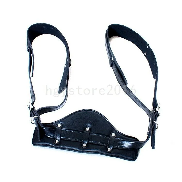 Bondage PU Cuir Sex Aid Position Sangle Portable Ouvert Jambe Cuisse Poignets Retenue Sling A675