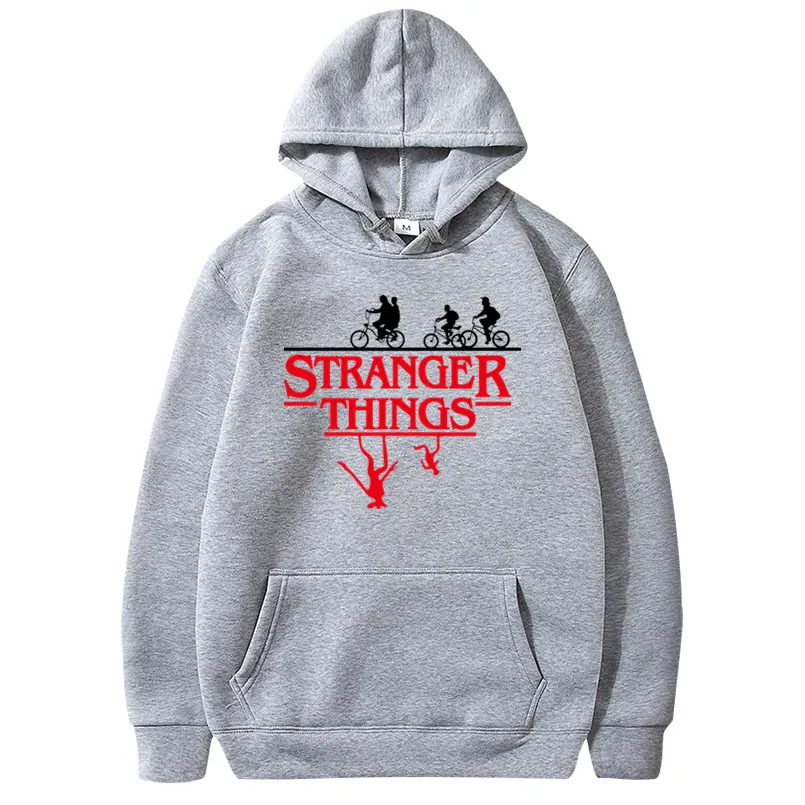 Ny 2020 Höst Vinter Varumärke Termisk Hoody Warm Stranger Things Fleece Pullover Hooded Sweatshirt Mäns Hoodies Casual Coat