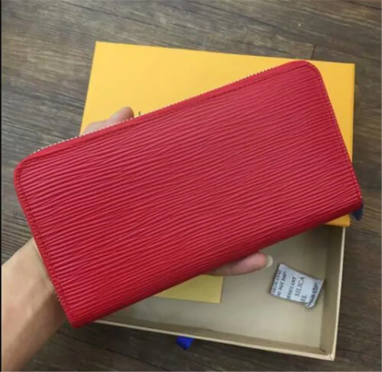 Top kwaliteit Mannen lederen klassieke designer lange portemonnee heren portemonnee met rits handtas vrouwen pu clutch tassen met doos N60017 geld muntzak