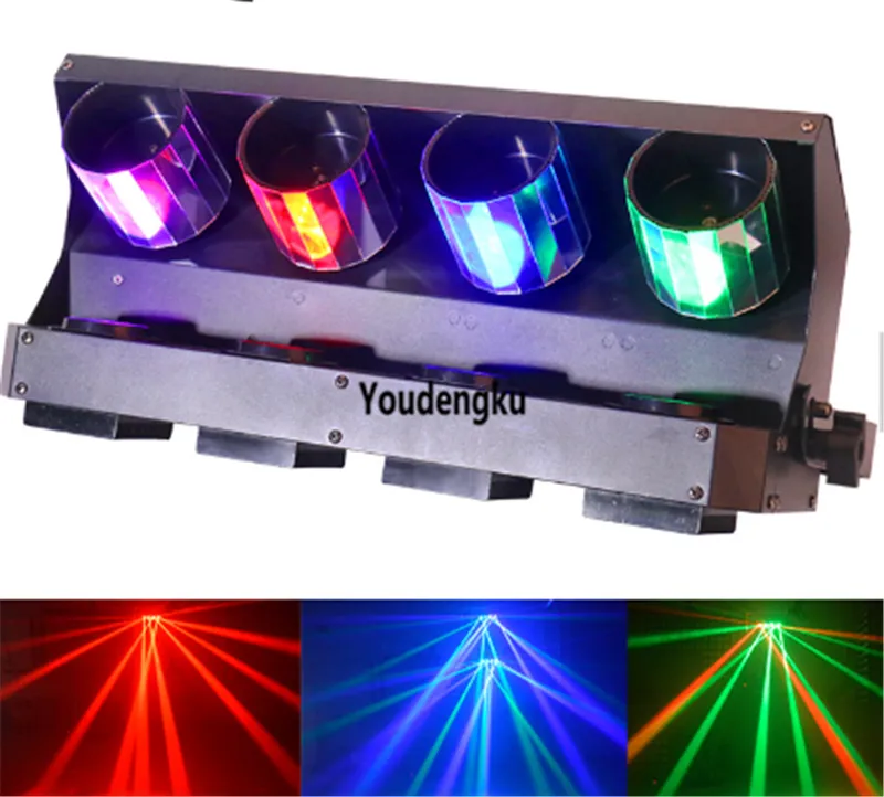 4 têtes led rgbw laser rouleau scanner disco lumière 4x10W RGBW 4 in1 couleur LED scanner lumière pour dj party