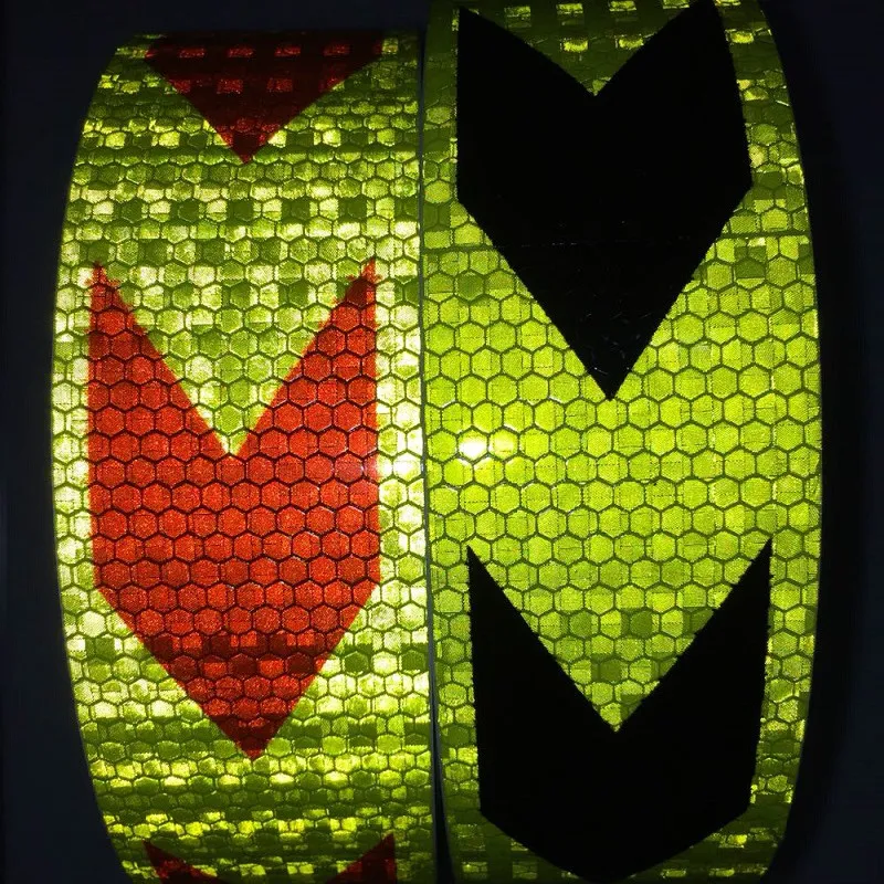 5CM*45CM Self-adhesive Arrow Reflective Traffic Signal Tape Road Traffic Vehicle PVC Warning Sticker Sign